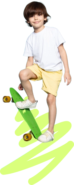 boy with skateboard